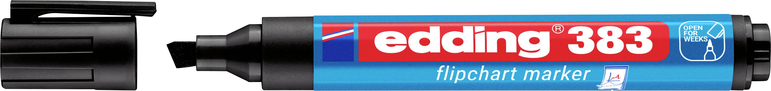 Edding 4-383001 Flipchart marker 383 Wedge tip 1 - 5 mm Black 1 pc(s)