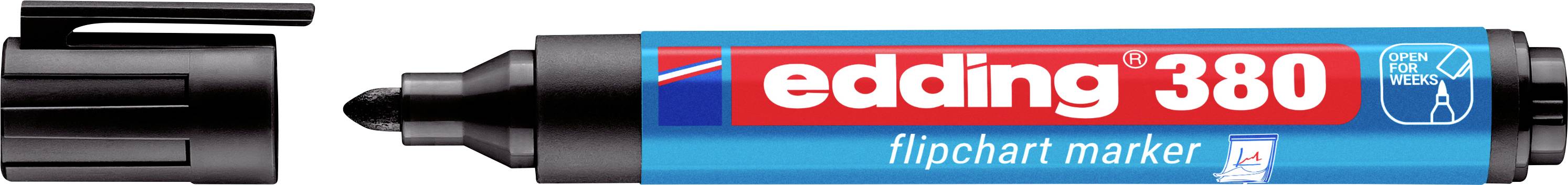 Edding 4-380001 Flipchart marker 380 Round tip 1.5 - 3 mm Black 1 pc(s)
