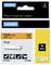 'DYMO' Rhino Industrial Labels Pack. Vinyl Labels, 12mm, black on orange. Includes application pictograms.