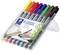 Eight colourful permanent markers by Staedtler in one pack. Suitable for various surfaces. Environmentally friendly.