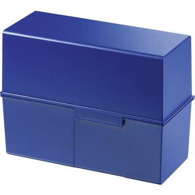 HAN Karteikasten 975-14 Card index box Blue No. of cards (max.): 500 cards  A5 landscape Lid usable as a tray