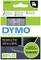 Product packaging for DYMO standard labels, size 12 mm x 7 m, with inscription: 'WHITE CLEAR'. Manufactured in Europe.