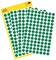 Green sticker dots on four sheets. Packaging with a yellow border and German country symbol.
