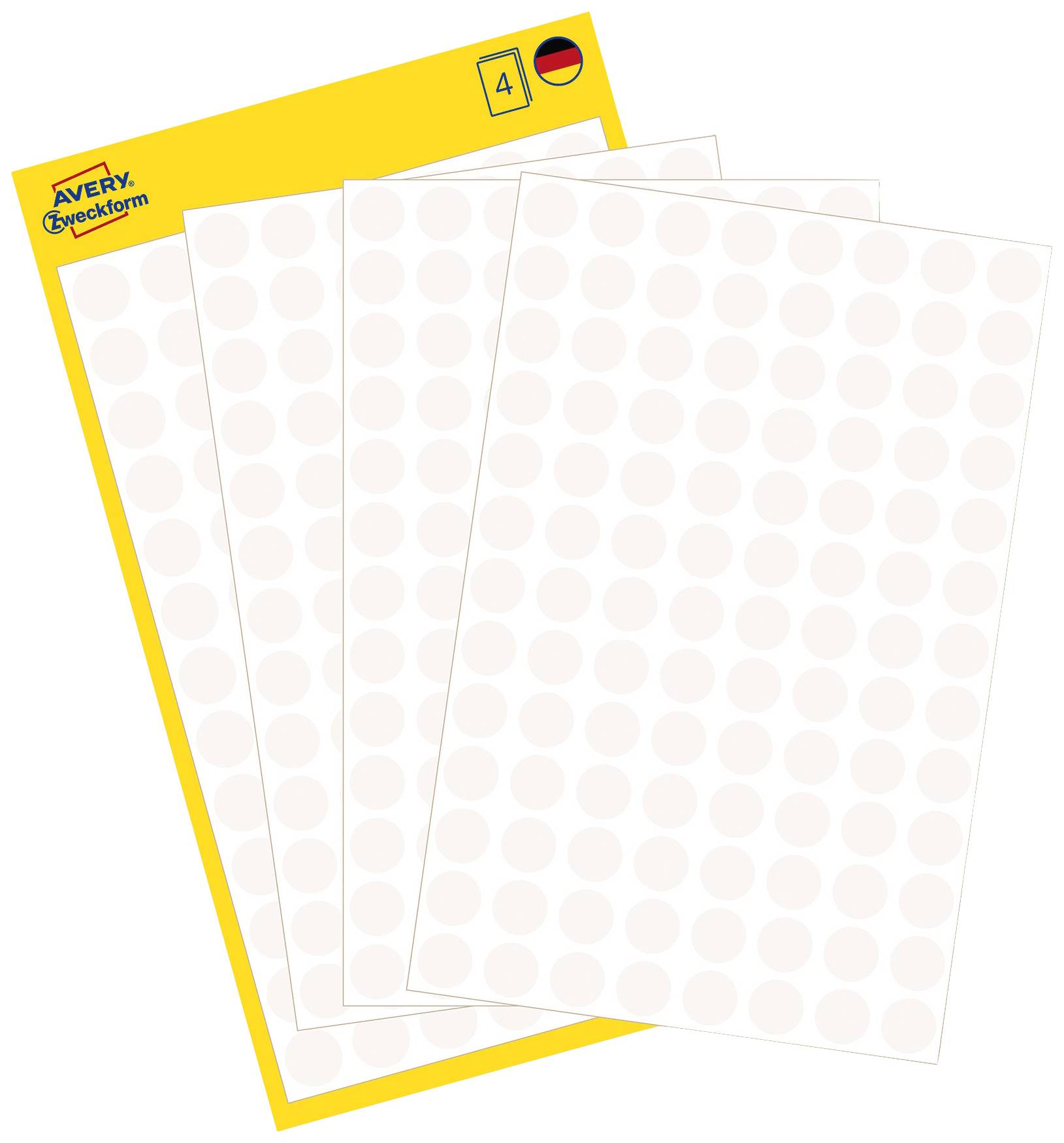Avery-Zweckform 3175 Labels Ø 8 mm Paper White 416 pc(s) Permanent adhesive Sticky dots