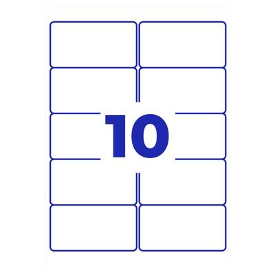 Blue-bordered template card with two columns and five rows, with the large number '10' in the centre.
