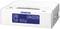 Digital DAB radio in white with a blue display. Screen shows 'DAB SANGEAN Top Hits'. Controls at the top.