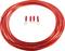 Red speaker cable reel with four cable lugs in the centre.