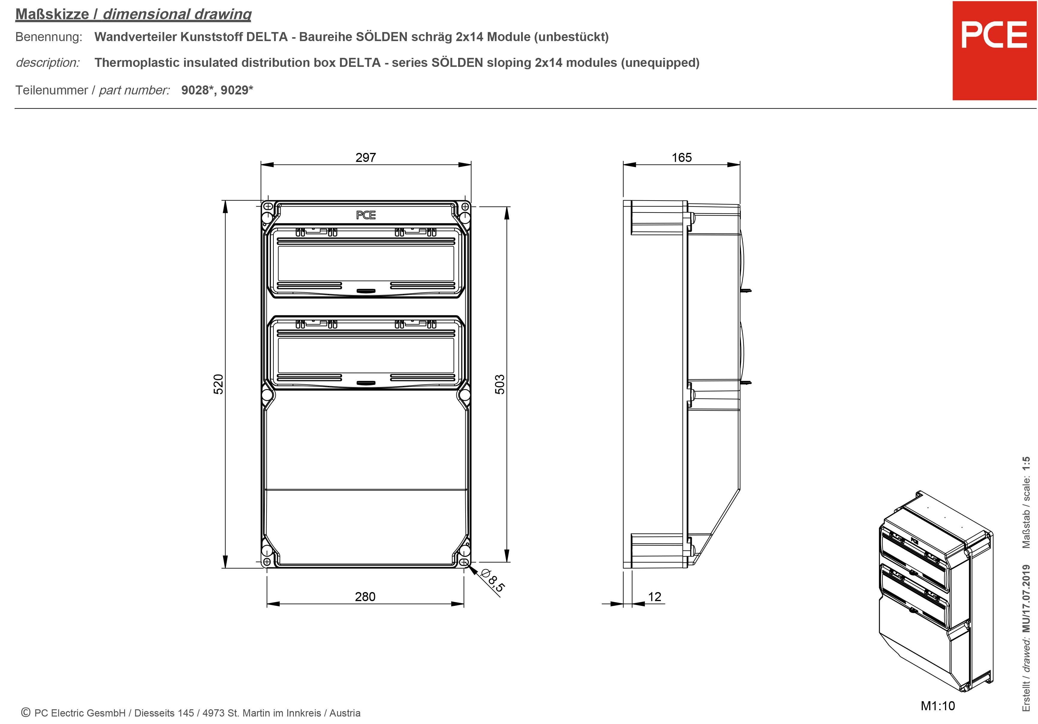 PCE CEE power distributor Delta Sölden 9028883 400 V 32 A-1
