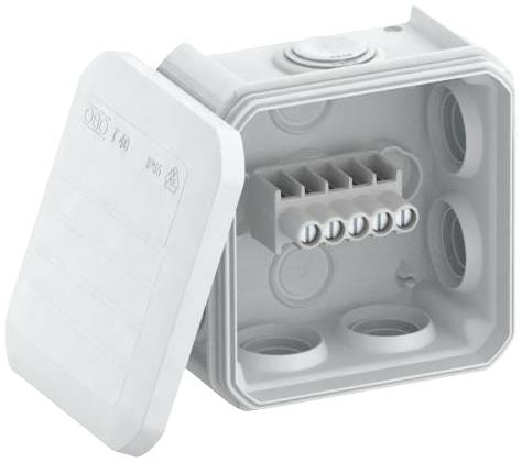 OBO Bettermann 2007432 Junction box (L x W x H) 90 x 90 x 52 mm Grey-white (RAL 7035) IP55 1 pc(s)