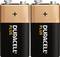 Two Duracell Plus 9V batteries placed side by side, with a copper and black design.