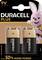 Two 9V Duracell Plus Alkaline batteries in packaging, with a pink rabbit mascot. Text: 'Up to 50% more power'.