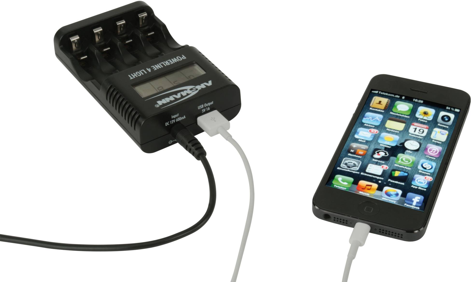 Ansmann Powerline 4 light Charger for cylindrical cells NiCd, NiMH AAA , AA-9