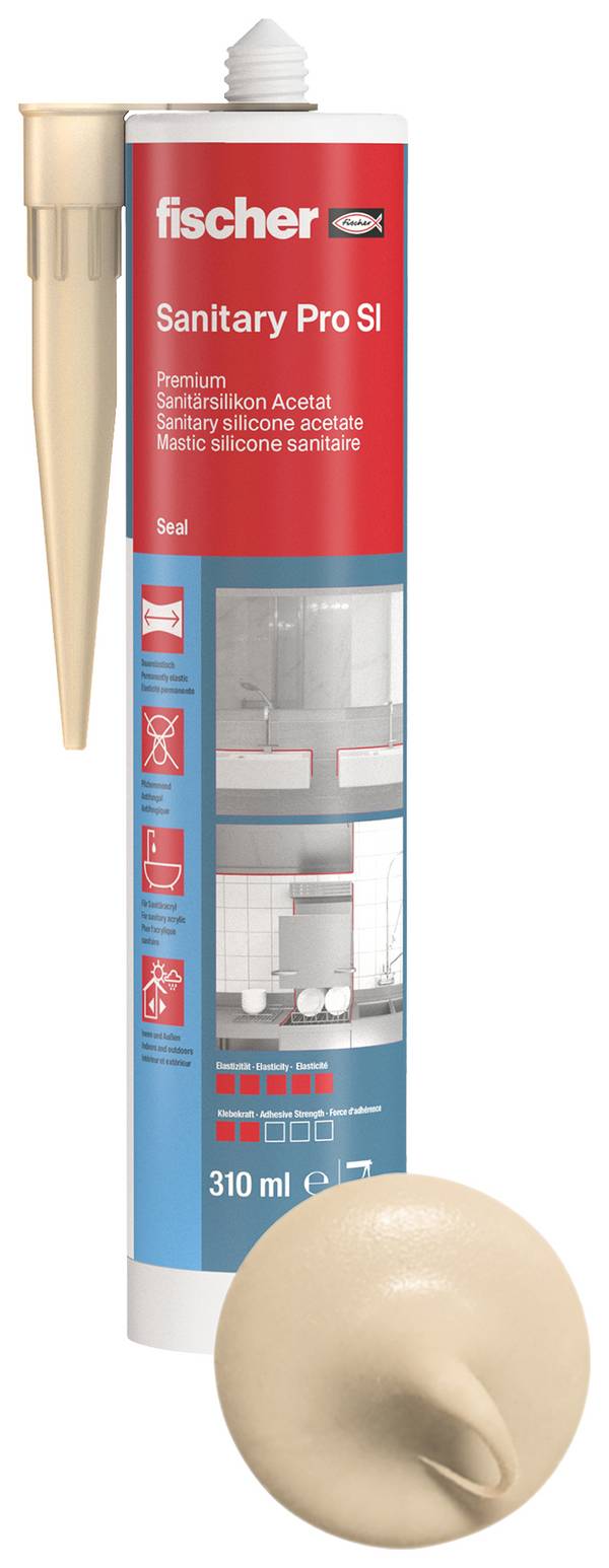 Fischer DSSA Bathroom silicone  Factory colour Bahama beige 053103 310 ml