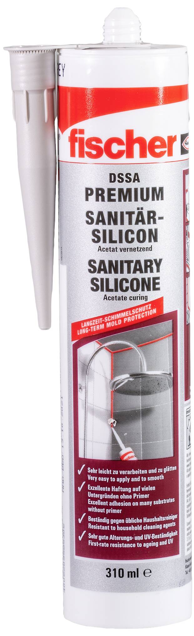 Fischer DSSA Bathroom silicone Factory colour Anthracite 512211 310 ml