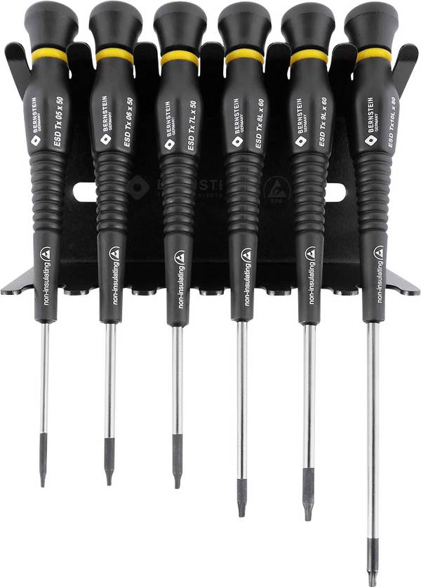 BERNSTEIN Tools for Electronics Bernstein Werkzeugfabrik ESD Screwdriver set 6-piece Star socket