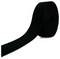 Black hook and loop tape unrolled, showing a long, narrow side. Used for securing and organising cables or items.