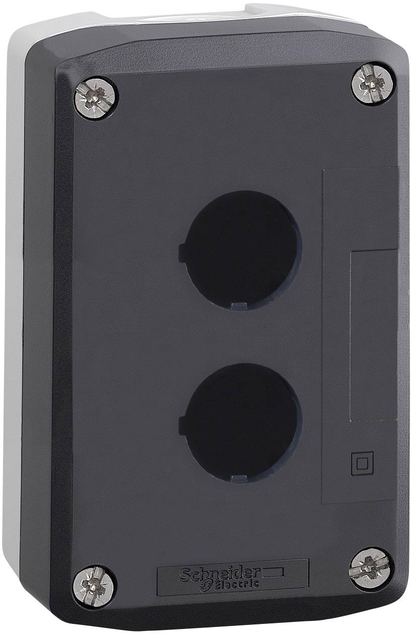 Schneider Electric XALD02 Enclosure 2 installation slots (W x H x D) 106 x 68 x 53 mm Blank Dark grey, Light grey 1 pc(s)