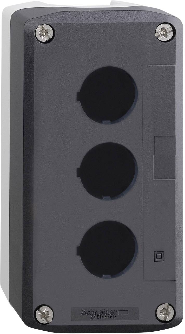 Schneider Electric XALD03 Enclosure 3 installation slots (W x H x D) 136 x 68 x 53 mm Blank Dark grey, Light grey 1 pc(s)
