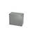 A rectangular grey enclosure with rounded corners and four screws at each corner on the front side.