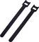 'Two black cable ties, each with a looped end for securing, shown against a white background.'