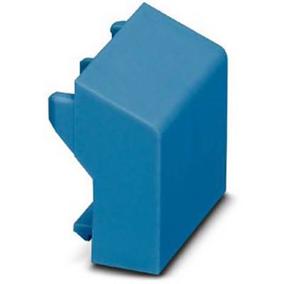 A blue, wedge-shaped object with two protrusions on the left side, likely a component or accessory part.