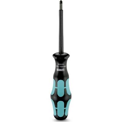 'Cross-head screwdriver with ergonomic handle and blue rubber grip'