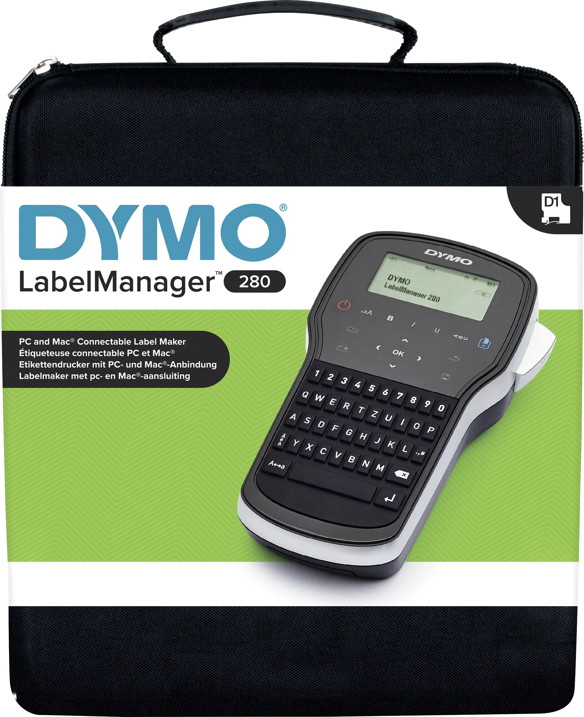 DYMO LabelManager 280 Kit Label printer Suitable for scrolls: D1 6 mm, 9 mm, 12 mm