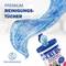 Blue and white cleaning wipes, 'Scrubs', are pulled from a bucket. The text emphasises their use as a cosmetic product.