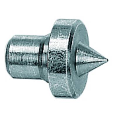 Metal conical screw-in grease fitting with hex base, shown on white background.