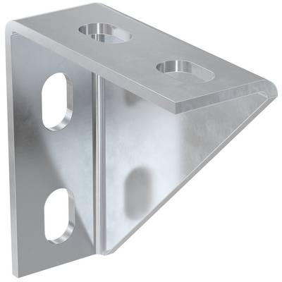 Silver metal wall bracket with two vertical slotted holes and two top mounting holes, shown in a product-style isolated view.