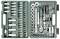 An opened toolkit with socket wrenches, ratchets, and extensions, neatly arranged in individual compartments.