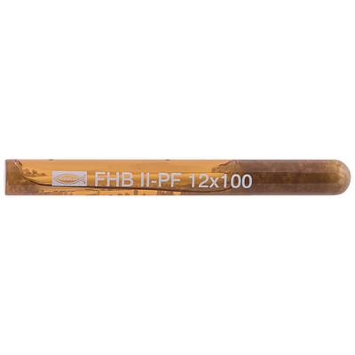 A clear amber film roll labeled 'FHB II-PF 12x100' in a brown plastic package, shown horizontally.