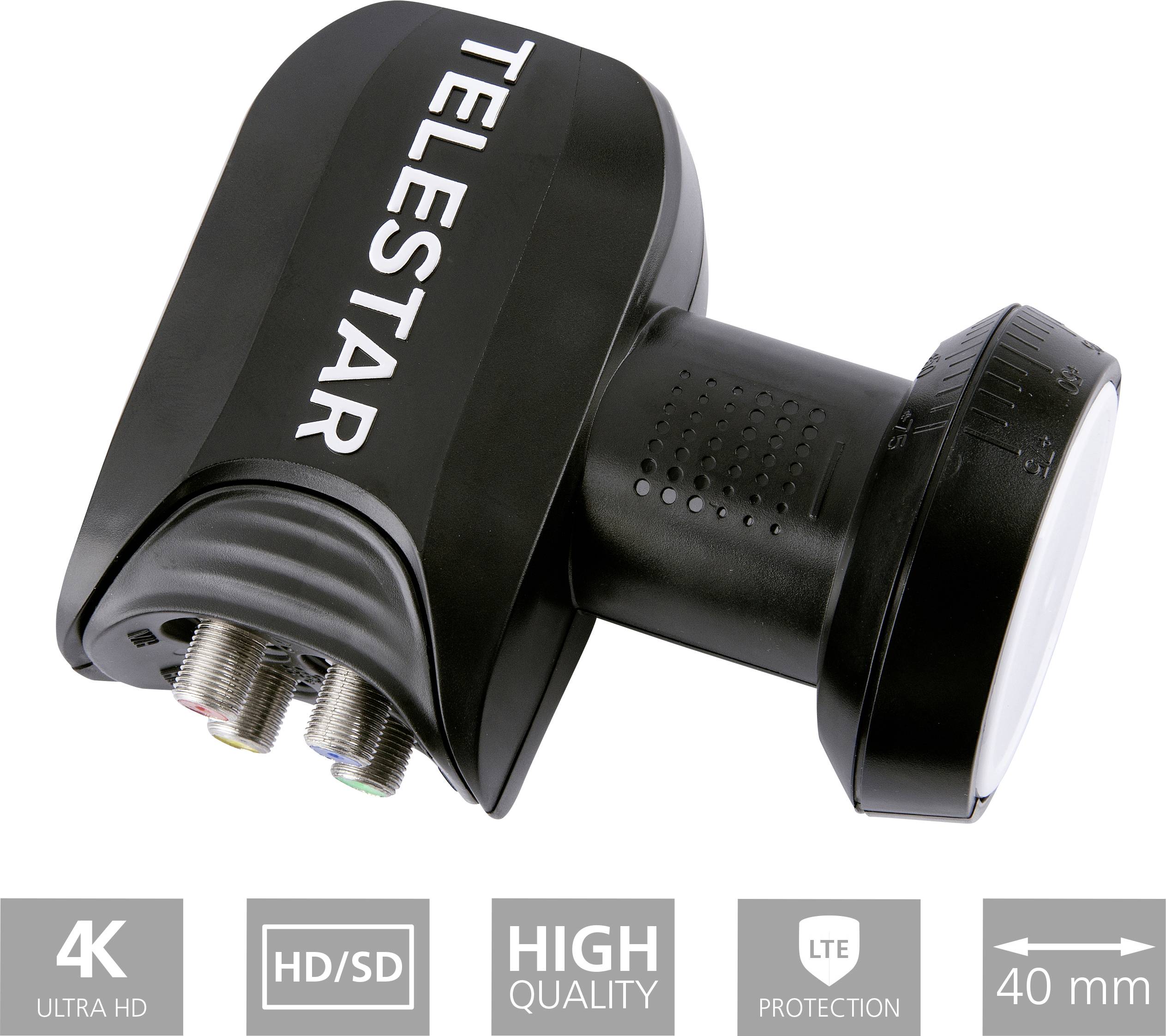 Telestar SkyQuatro HC Quattro LNB LNB feed size: 40 mm weatherproof Black, Light grey-3