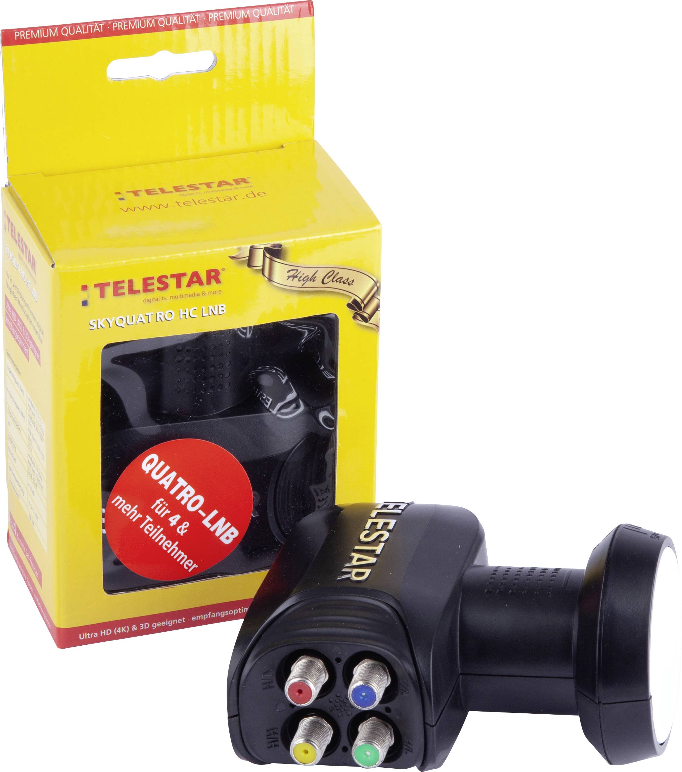 Telestar SkyQuatro HC Quattro LNB LNB feed size: 40 mm weatherproof Black, Light grey-1