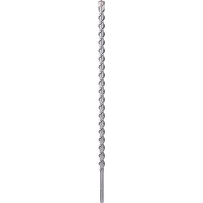 Silver metal screw with uniform thread and pointed end.