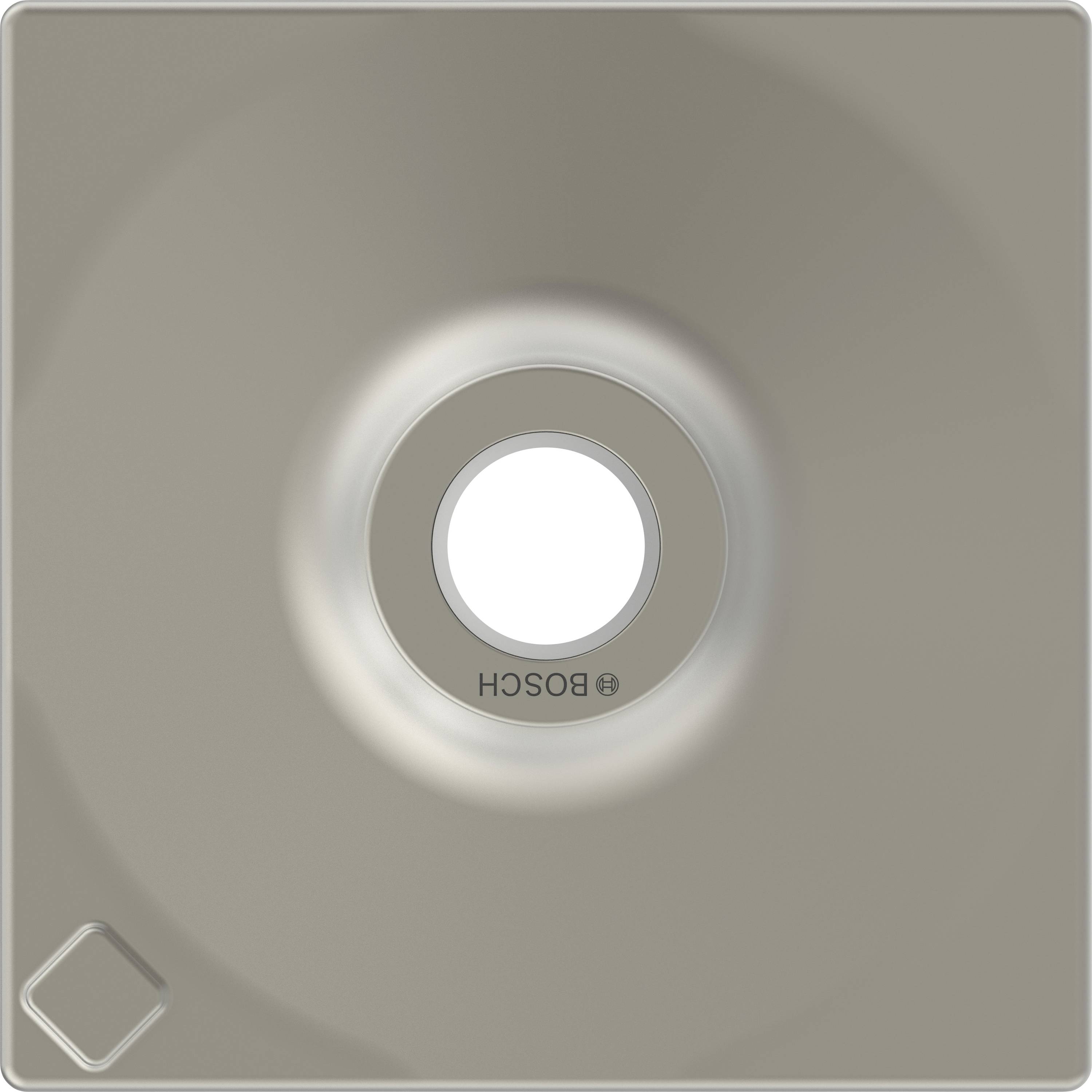 A silver central nozzle on a square plate with the 'BOSCH' logo underneath. Designed for modern waterjet technology.