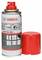 Spray can with a red lid by Bosch, suitable for various materials such as steel, stainless steel and aluminium, with application symbols.
