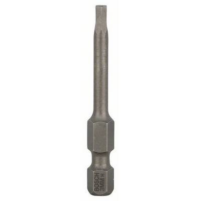 A screwdriver bit with a hexagonal shank and pointed end for use with a power drill.