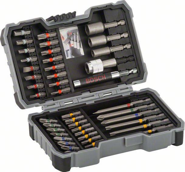 Bosch Accessories 2607017164 Bit set 43-piece Slot, Phillips, Pozidriv, Allen, Star, Star TH