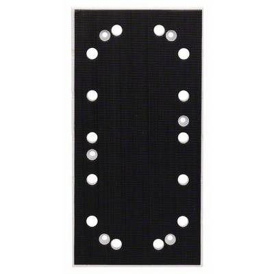 Black and white photograph of a rectangular black object with 20 symmetrically arranged holes in two columns.