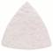'White triangular grinding disc with fine grain, suitable for precision grinding work.'