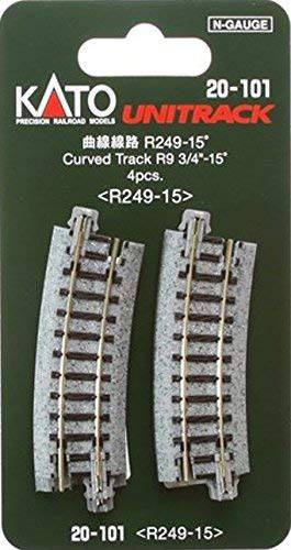 7078110 N Kato Unitrack Curve 15 ° 249 mm 4 pc(s)