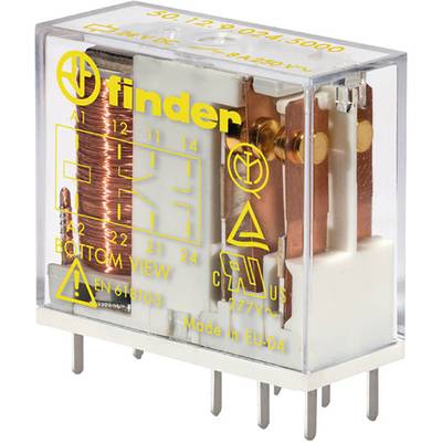 Finder 50.12.9.024.5000 PCB relay 24 V DC 8 A 2 change-overs 1 pc(s)