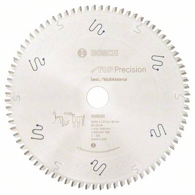 Bosch Accessories Top Precision 2608642098 Carbide metal circular saw blade 254 x 30 x 2.3 mm Number of cogs: 80 1 pc(s)