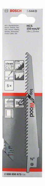 for sale online Wood / Plastic Cutting Sabre Saw Blades S644D Bosch 2608650673 