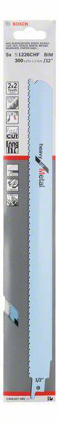 Bosch Accessories 2608657406 Sabre saw blade S 1226 CHF, heavy for metal, 5-pack 5 pc(s)-1