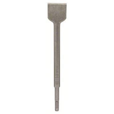 The drill features a flat metal chisel attachment, suitable for demolition work. Long shaft for deep processing.