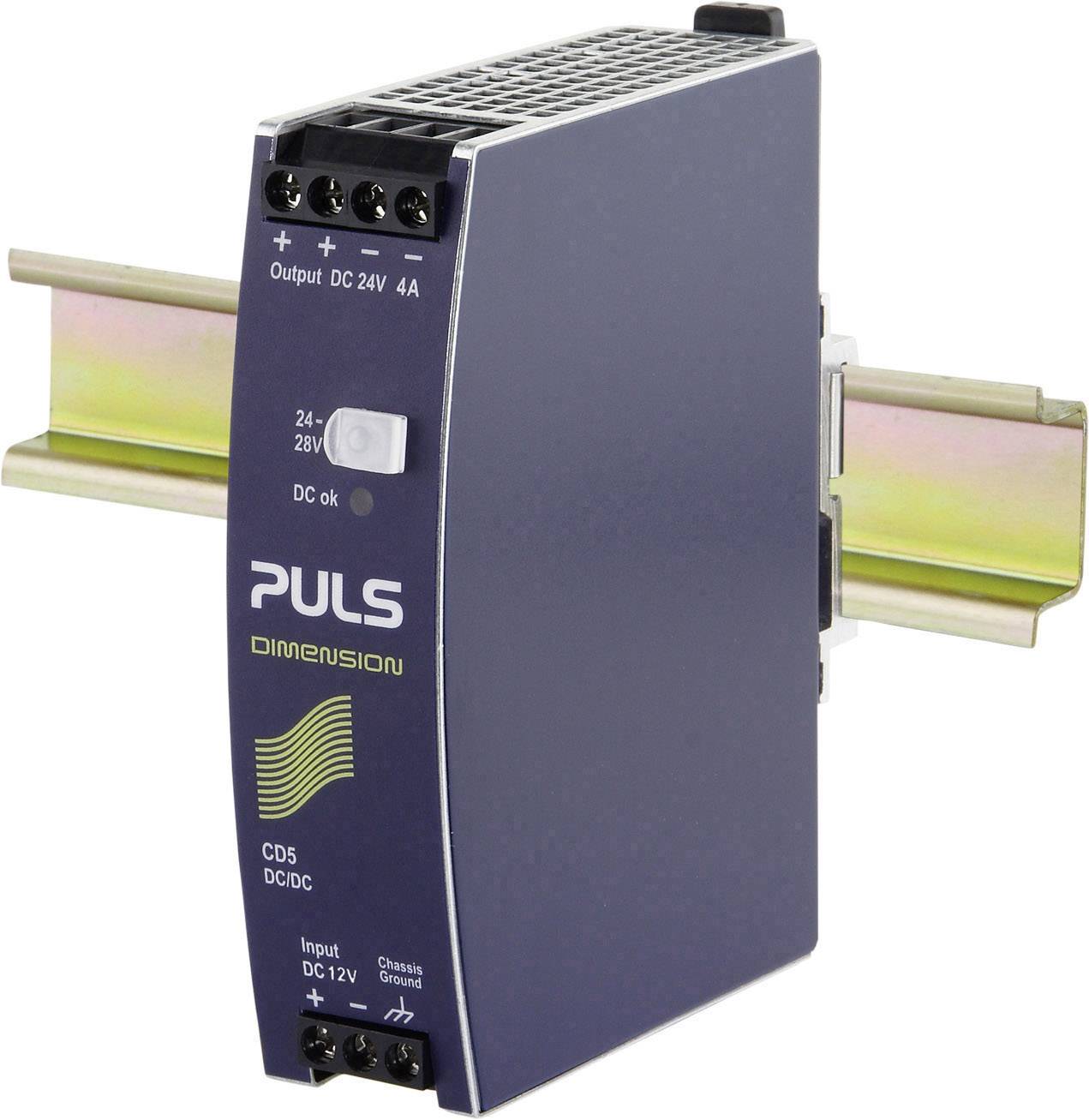 PULS CD5.243 rail mount DC/DC converter, output: 24 V DC 4 A 96 W