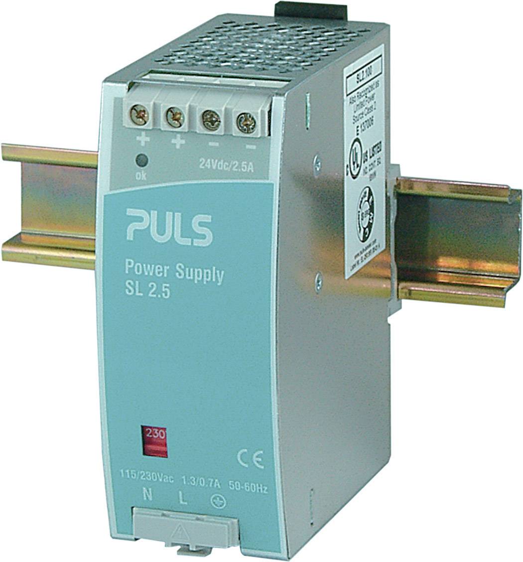 PULS SilverLine SL2.100 Rail mounted PSU (DIN) 24 V DC 2.5 A 60 W 1 x