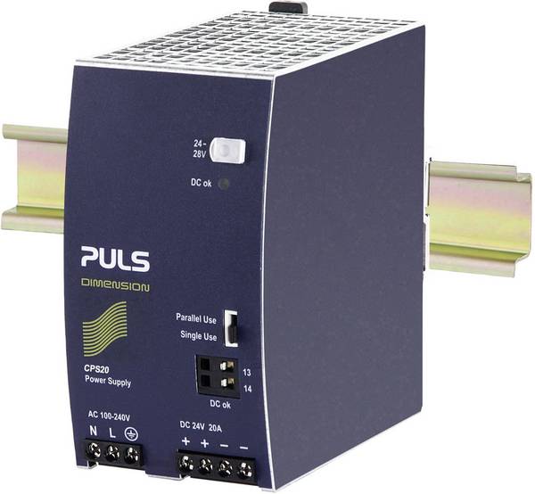 PULS CPS20.241 Rail mounted PSU (DIN) 24 V DC 20 A 480 W No. of outputs:1 x Content 1 pc(s)